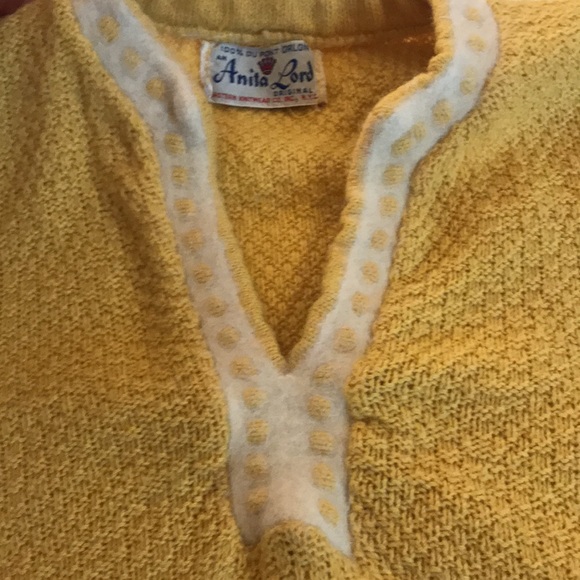 Vintage cropped top in mustard - Picture 2 of 5